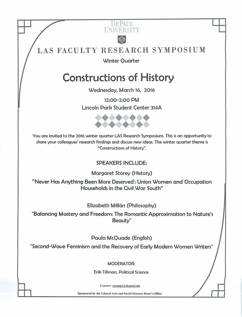 LAS Winter 2016 Faculty Research Symposium