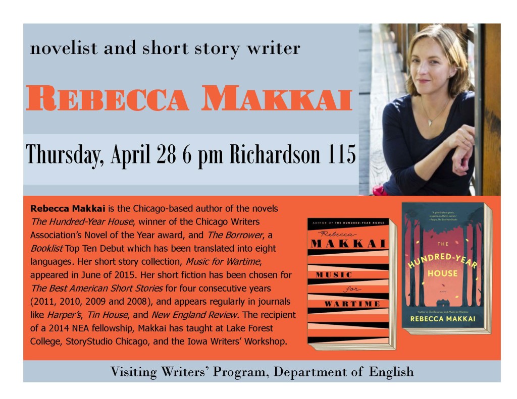 Rebecca Makkai flyer